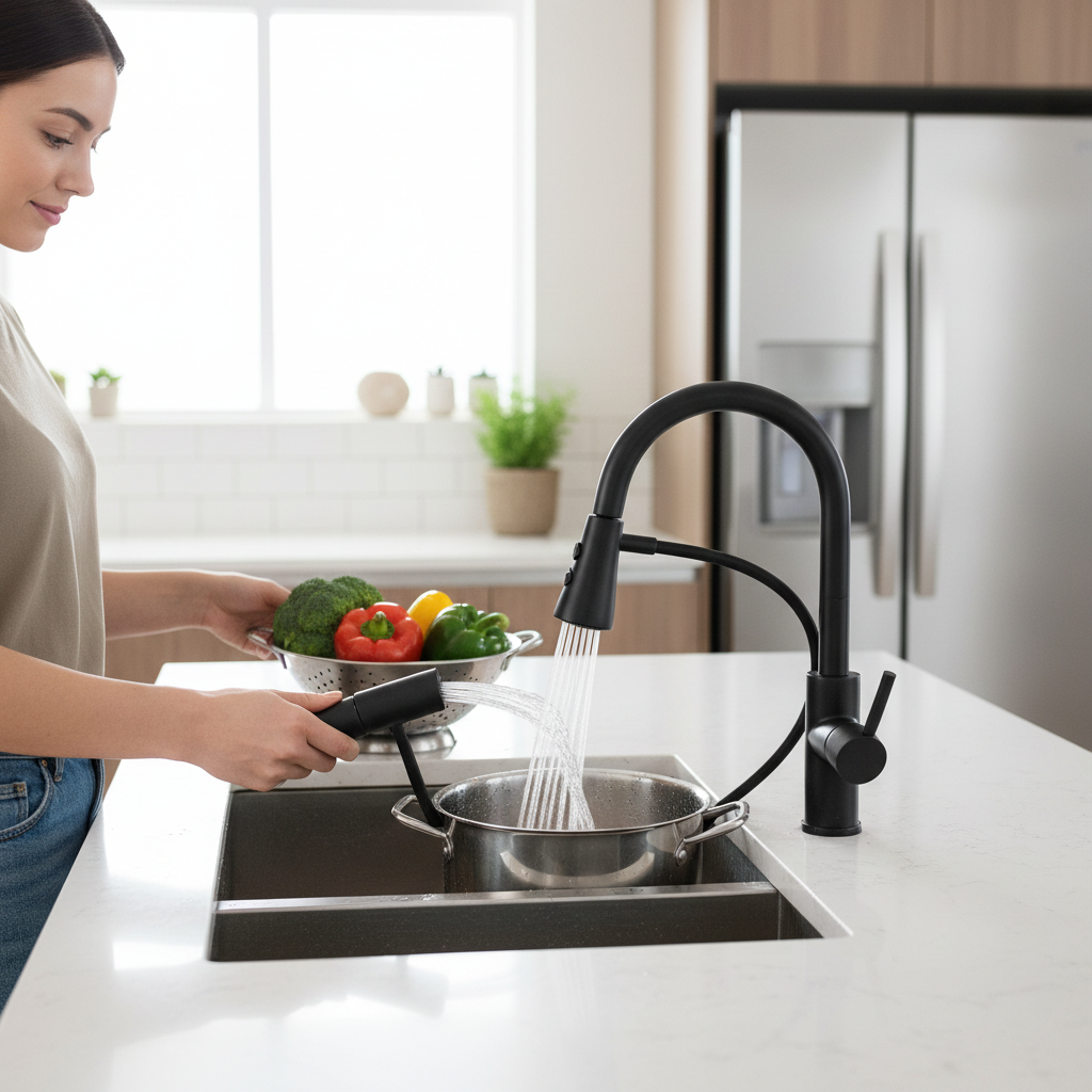 Robinet Cuisine 2 Jets Rotatif 360°