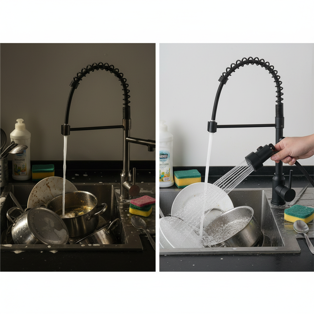 Robinet Cuisine 2 Jets Rotatif 360°