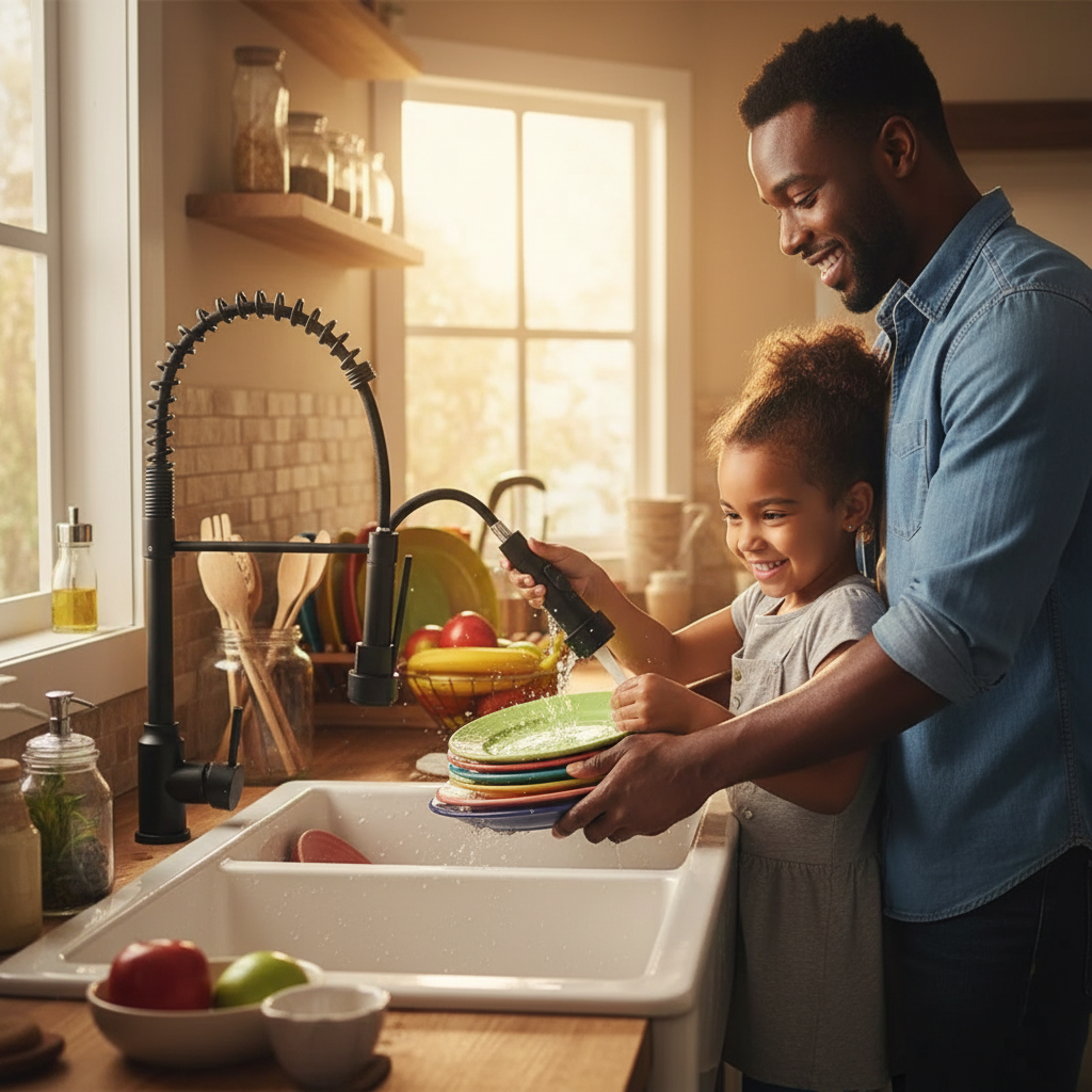 Robinet Cuisine 2 Jets Rotatif 360°